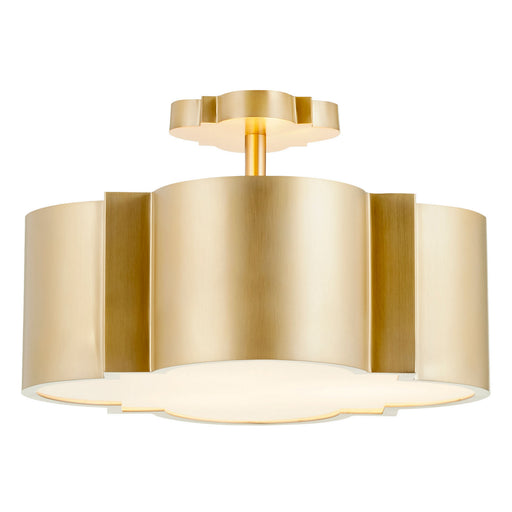 Myhouse Lighting Cyan - 10064 - Three Light Ceiling Mount - Aged Brass