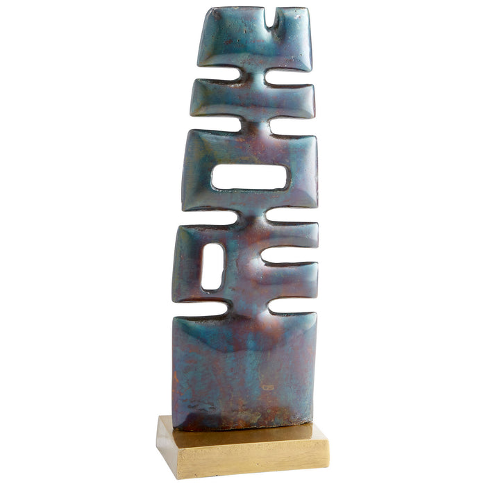 Myhouse Lighting Cyan - 10087 - Sculpture - Cobalt Blue And Antique Brass