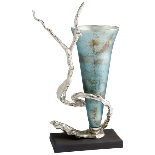 Myhouse Lighting Cyan - 10214 - Vase - Nickel And Blue Mist Glass
