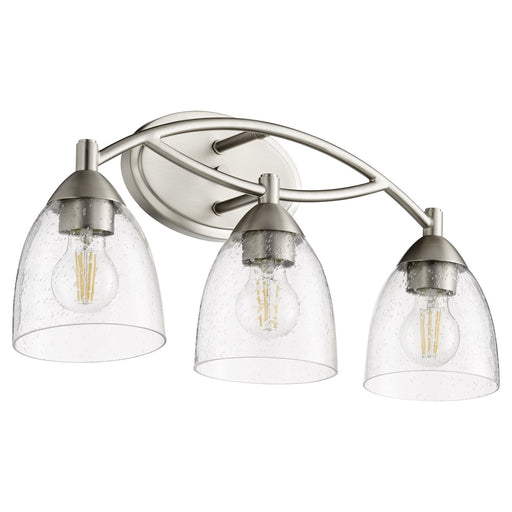 Myhouse Lighting Quorum - 5069-3-265 - Three Light Vanity - Barkley - Satin Nickel w/ Clear/Seeded