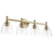 Myhouse Lighting Quorum - 5122-4-280 - Four Light Vanity - Rossington - Aged Brass w/ Clear/Seeded