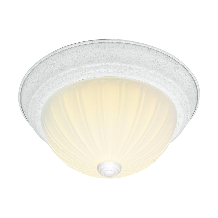 Two Light Flush Mount in Textured White