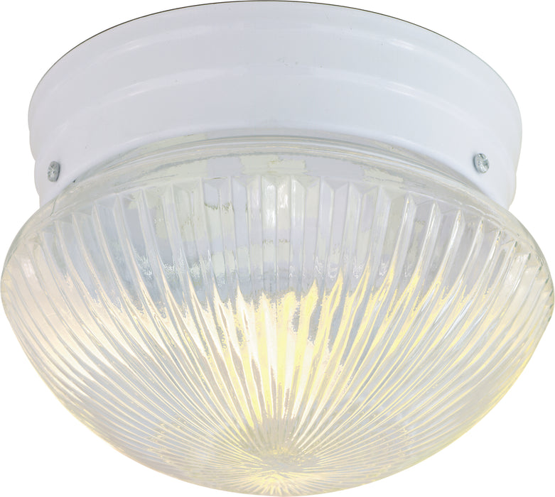 One Light Flush Mount in White