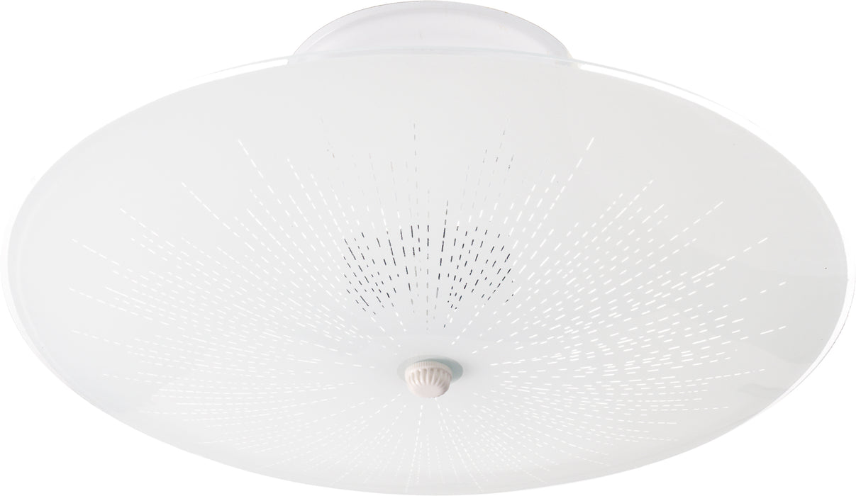 Two Light Flush Mount in White