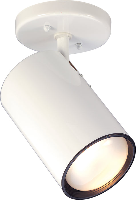 One Light Flush Mount in White