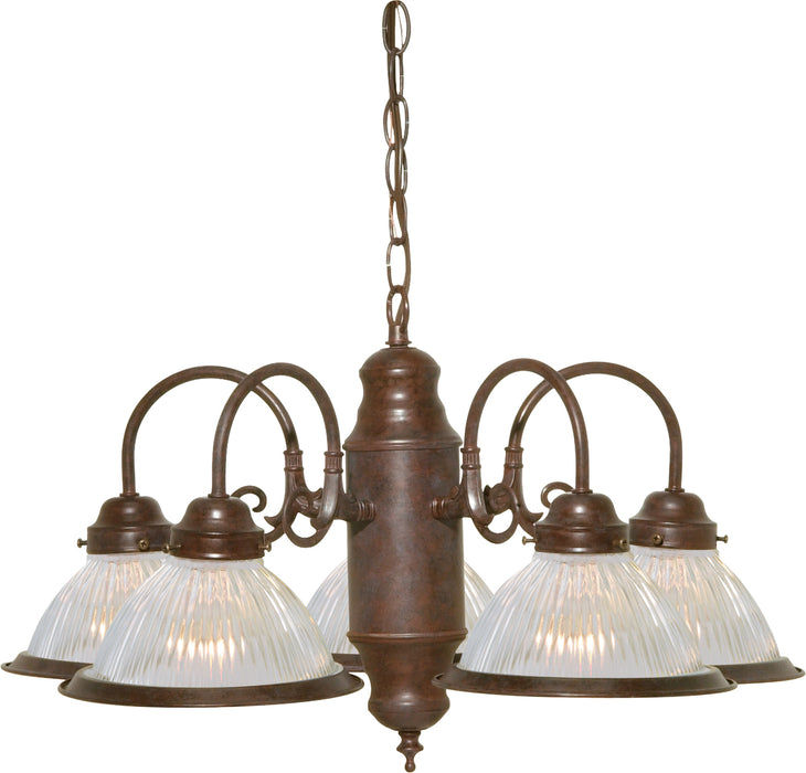 Five Light Chandelier in Old Bronze