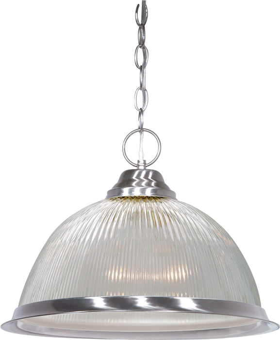 One Light Pendant in Brushed Nickel