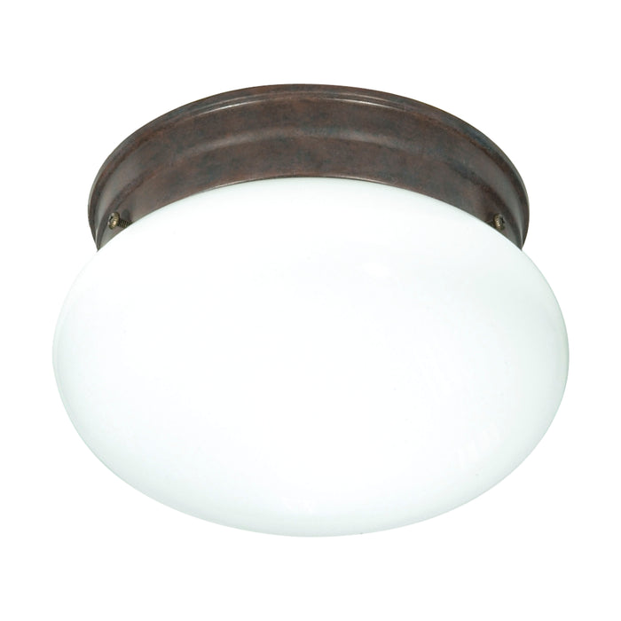 One Light Flush Mount in Old Bronze