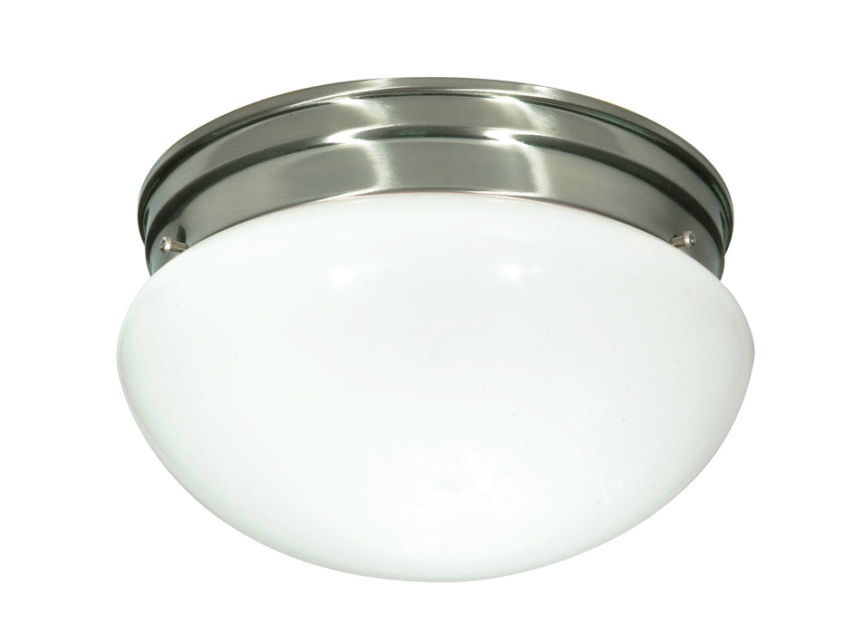 Two Light Flush Mount in Brushed Nickel