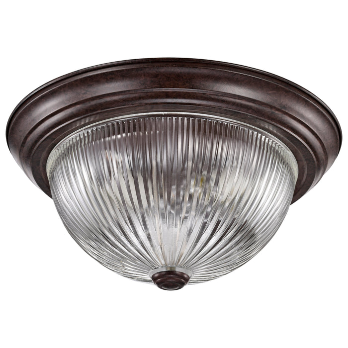 Two Light Flush Mount in Old Bronze