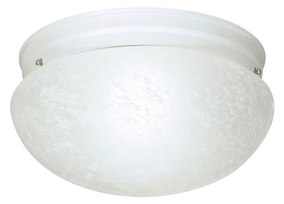 Two Light Flush Mount in Textured White