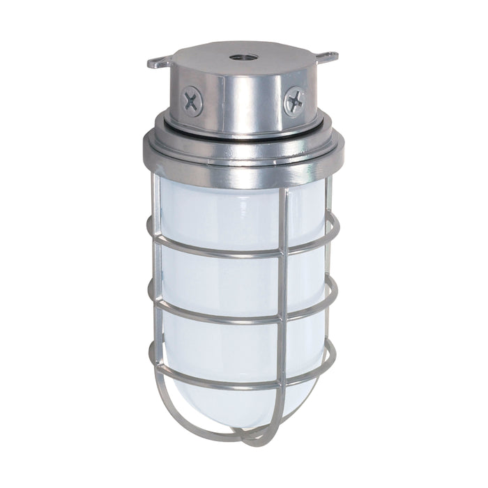 One Light Ceiling Mount in Metallic Silver