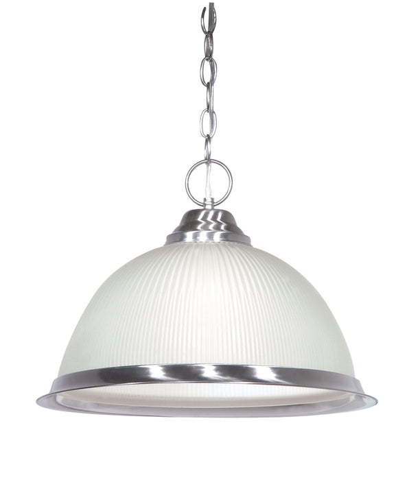 One Light Pendant in Brushed Nickel