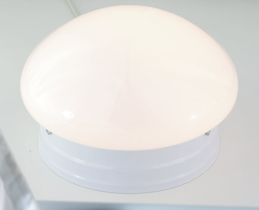 One Light Flush Mount in White