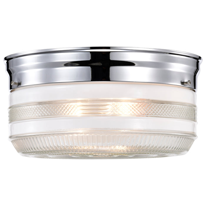 Two Light Flush Mount in Polished Chrome