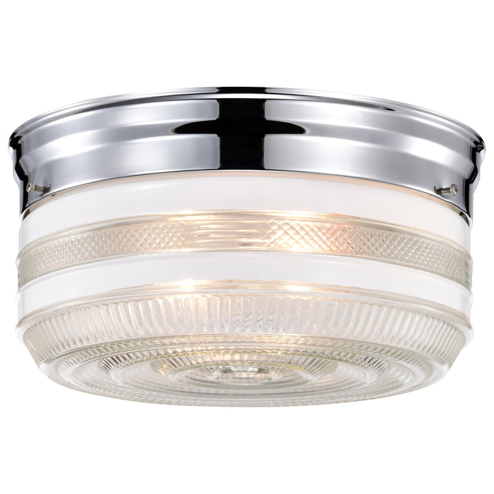 Two Light Flush Mount in Polished Chrome