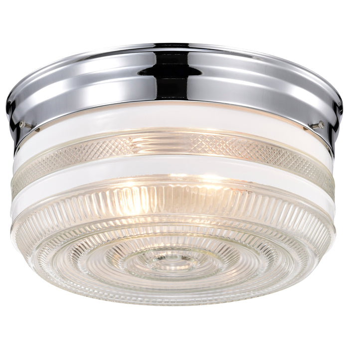 Two Light Flush Mount in Polished Chrome