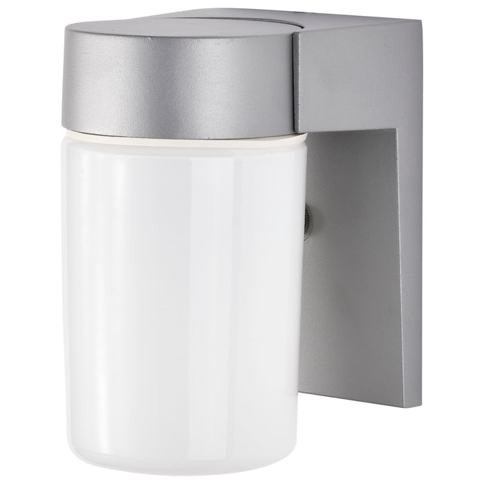One Light Wall Lantern in Satin Aluminum