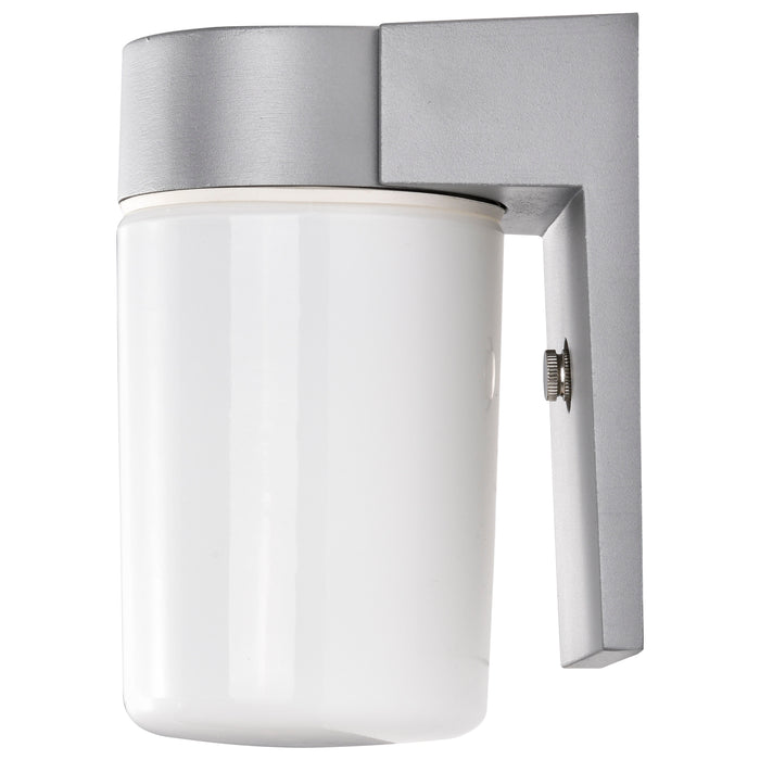 One Light Wall Lantern in Satin Aluminum