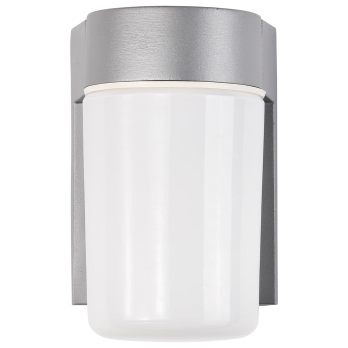 One Light Wall Lantern in Satin Aluminum