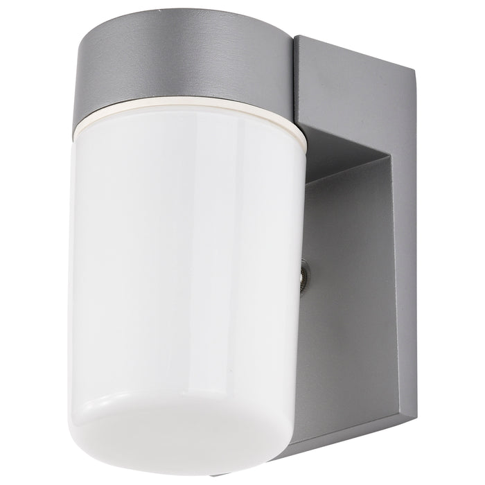 One Light Wall Lantern in Satin Aluminum
