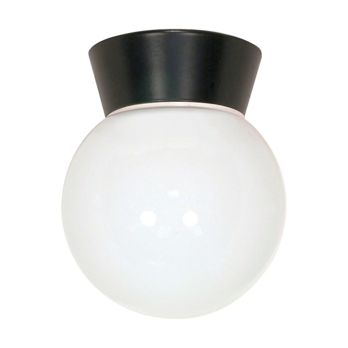 One Light Ceiling Mount in Black