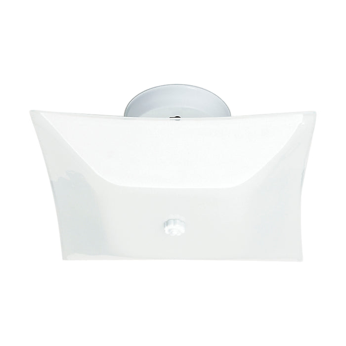 Two Light Flush Mount in White