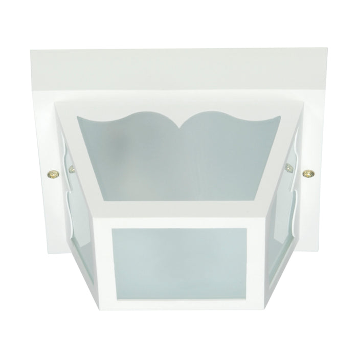 One Light Flush Mount in White