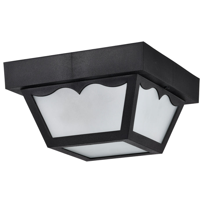 One Light Flush Mount in Black