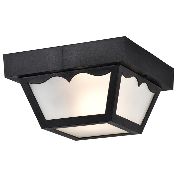 One Light Flush Mount in Black