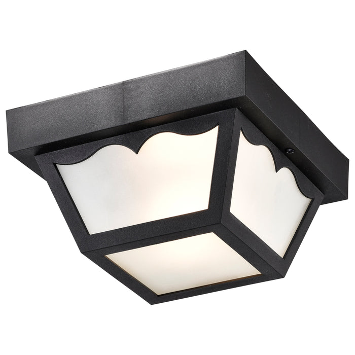 One Light Flush Mount in Black