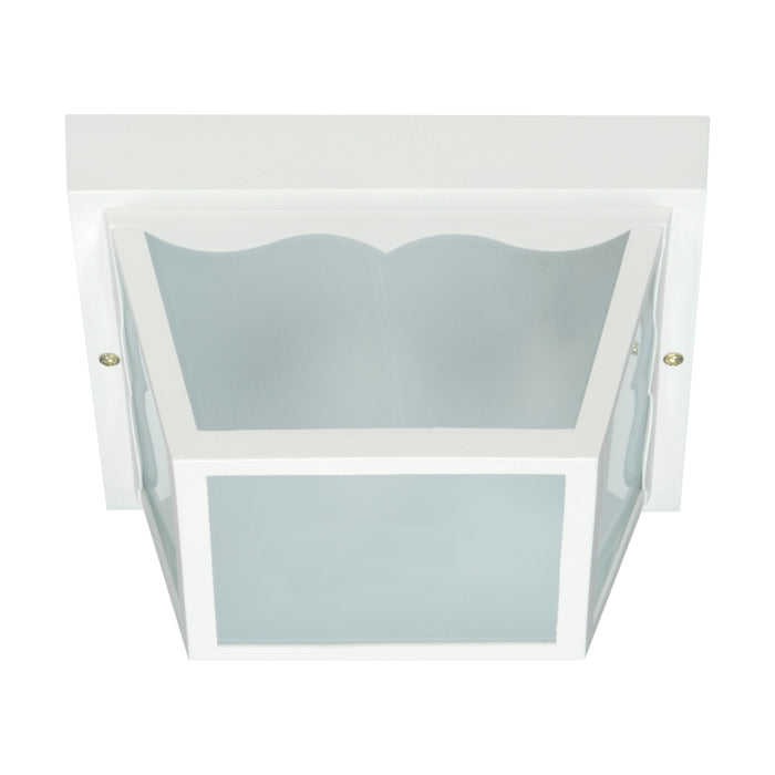 Two Light Flush Mount in White