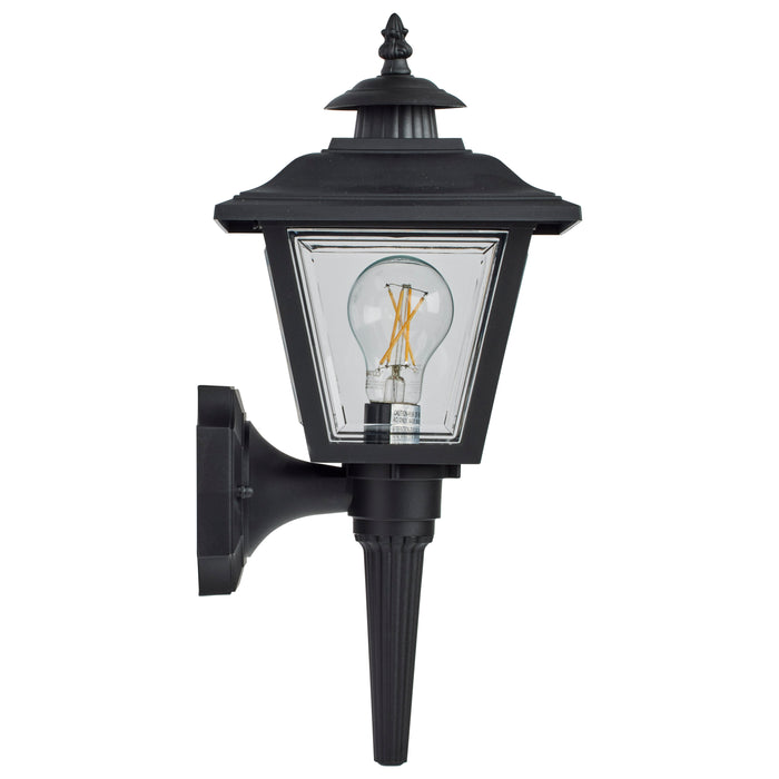 One Light Outdoor Wall Lantern in Black