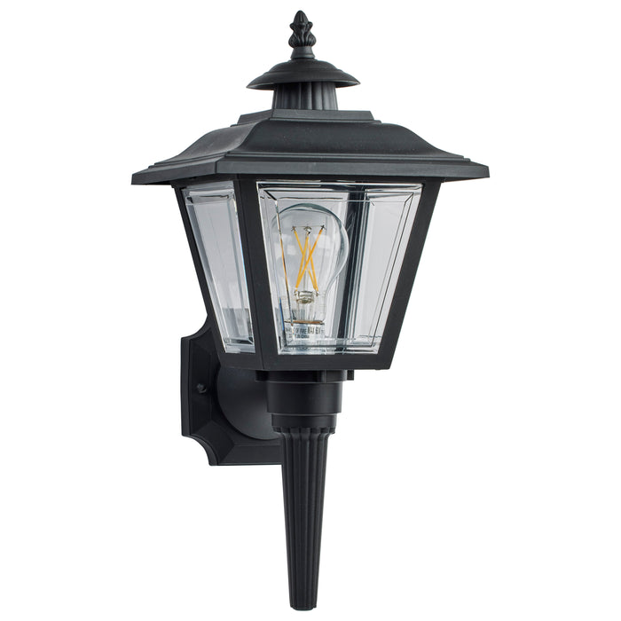 One Light Outdoor Wall Lantern in Black