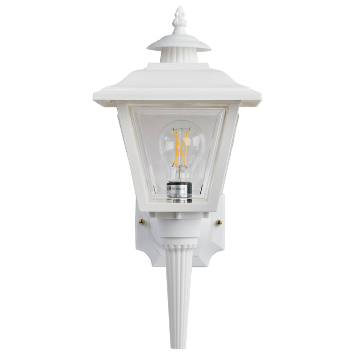 One Light Outdoor Wall Lantern in White