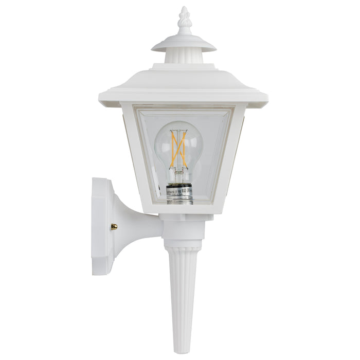 One Light Outdoor Wall Lantern in White