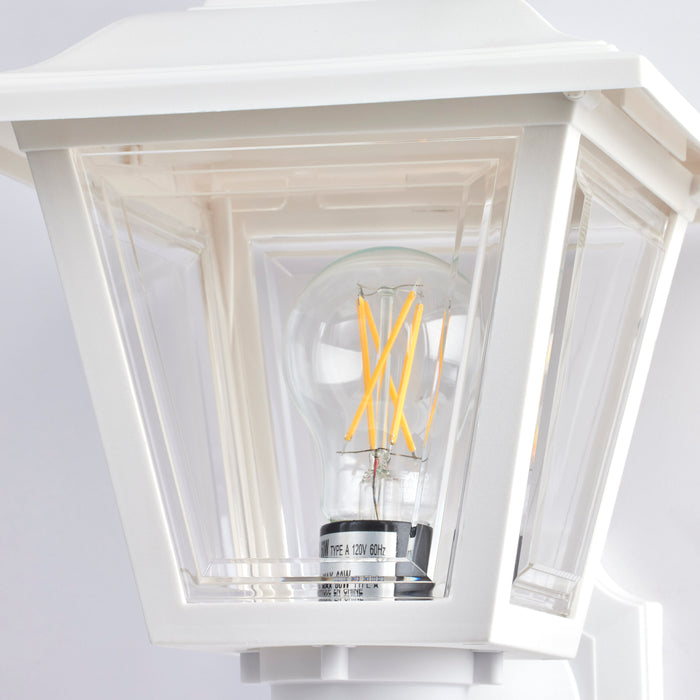 One Light Outdoor Wall Lantern in White