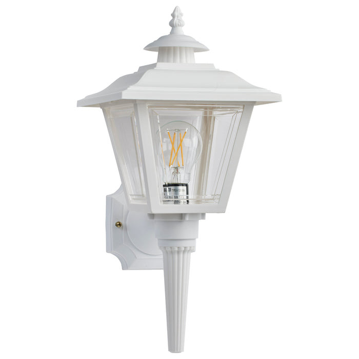 One Light Outdoor Wall Lantern in White