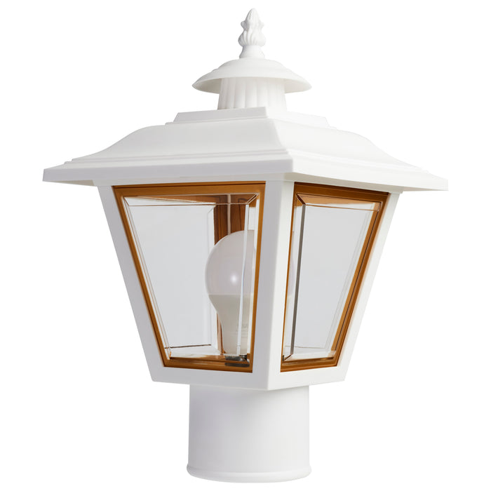 One Light Post Lantern in White