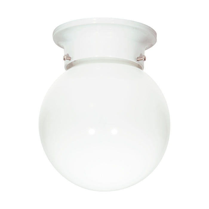 One Light Flush Mount in White