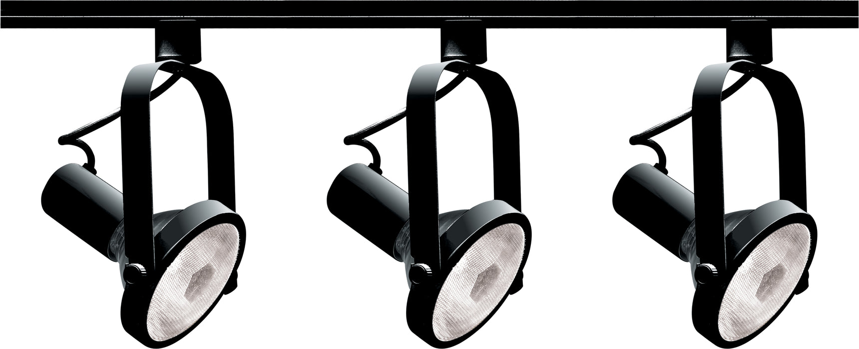 Track Lighting Kits Black Three Light Track Kit in Black