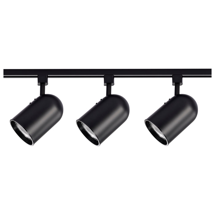 Track Lighting Kits Black Three Light Track Kit in Black