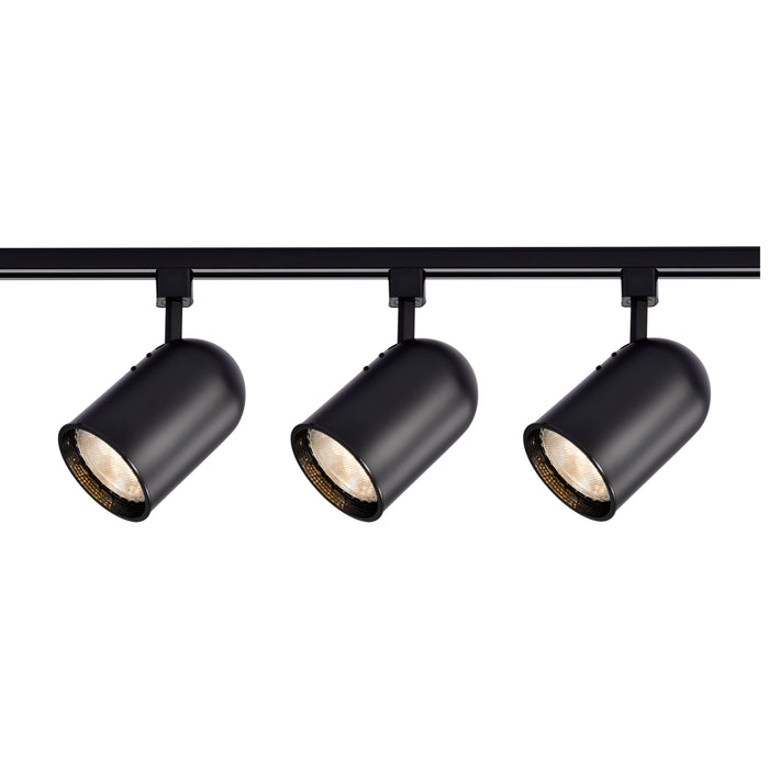 Track Lighting Kits Black Three Light Track Kit in Black