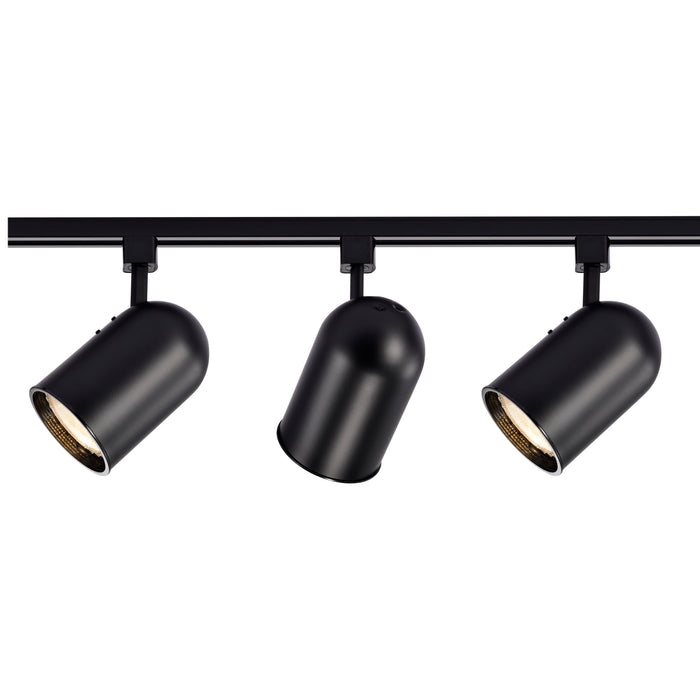 Track Lighting Kits Black Three Light Track Kit in Black