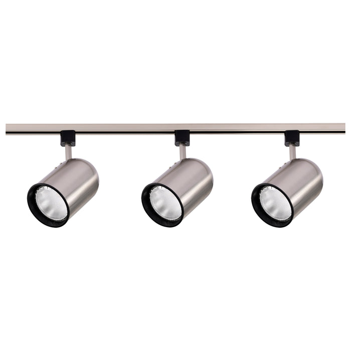 Track Lighting Kits Brushed Nickel Three Light Track Kit in Brushed Nickel