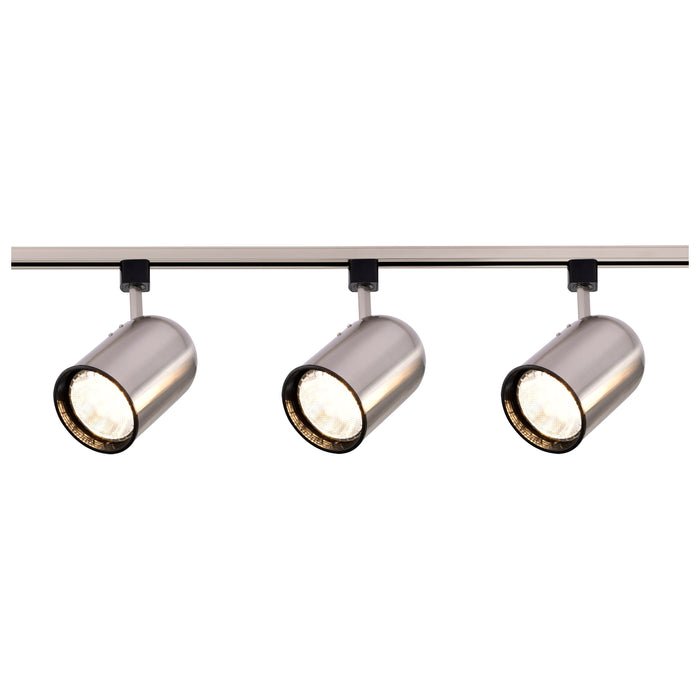 Track Lighting Kits Brushed Nickel Three Light Track Kit in Brushed Nickel