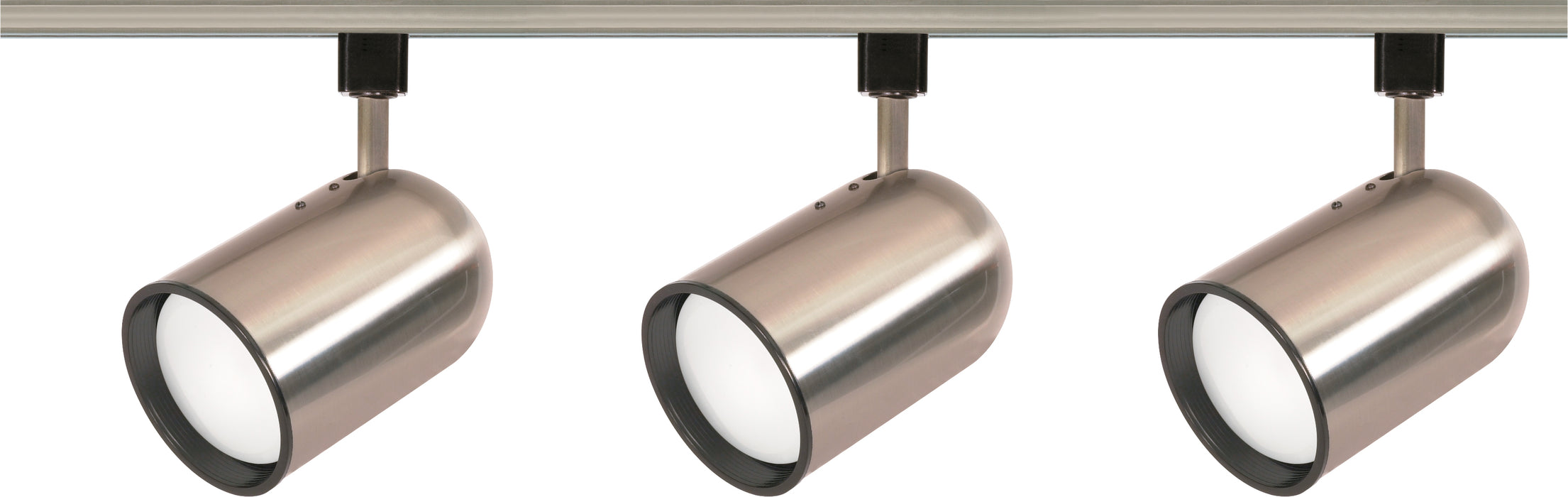 Track Lighting Kits Brushed Nickel Three Light Track Kit in Brushed Nickel