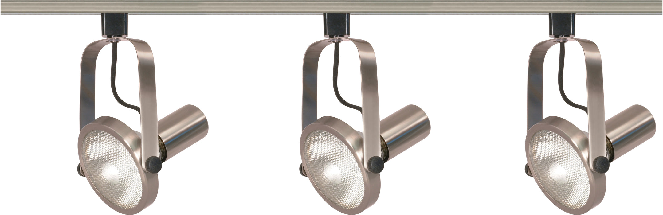 Track Lighting Kits Brushed Nickel Three Light Track Kit in Brushed Nickel