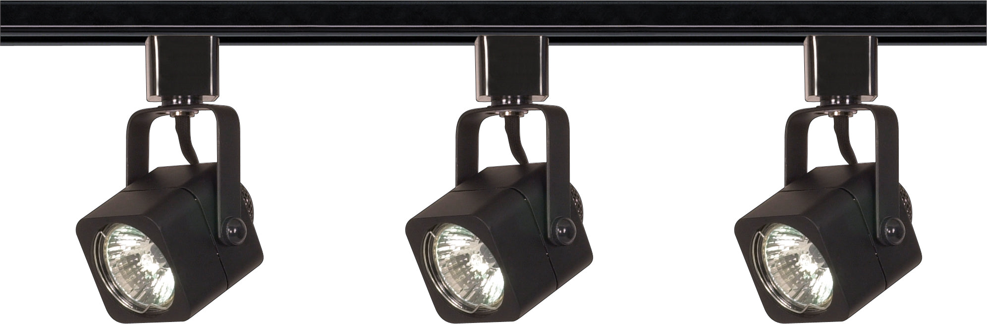 Track Lighting Kits Black Three Light Track Kit in Black