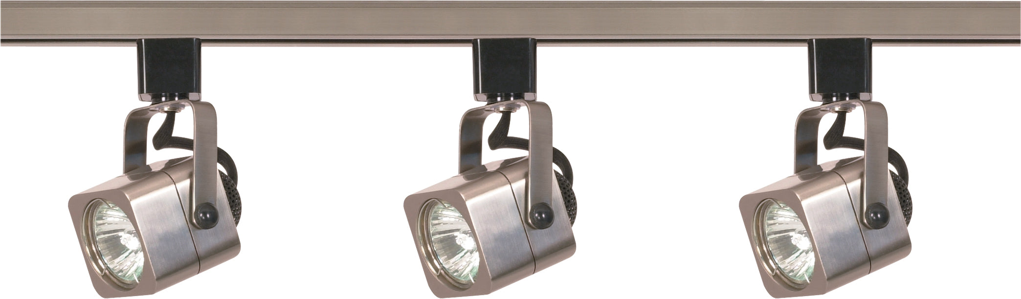 Track Lighting Kits Brushed Nickel Three Light Track Kit in Brushed Nickel